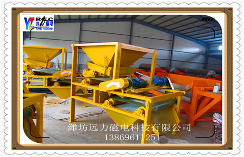 磁選機，強磁磁選機，強磁磁選機磁鐵礦粗選時礦藏粒度的特色!